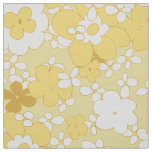 Tela Sesenta tejidos florales de color amarillo pastel