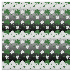 Tela Shamrock, verde y blanco en campo degradado