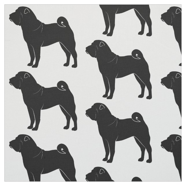Tela Shar Pei en silueta (Retal)