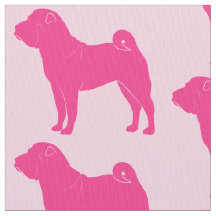 Shar rosado Pei en silueta en rosa