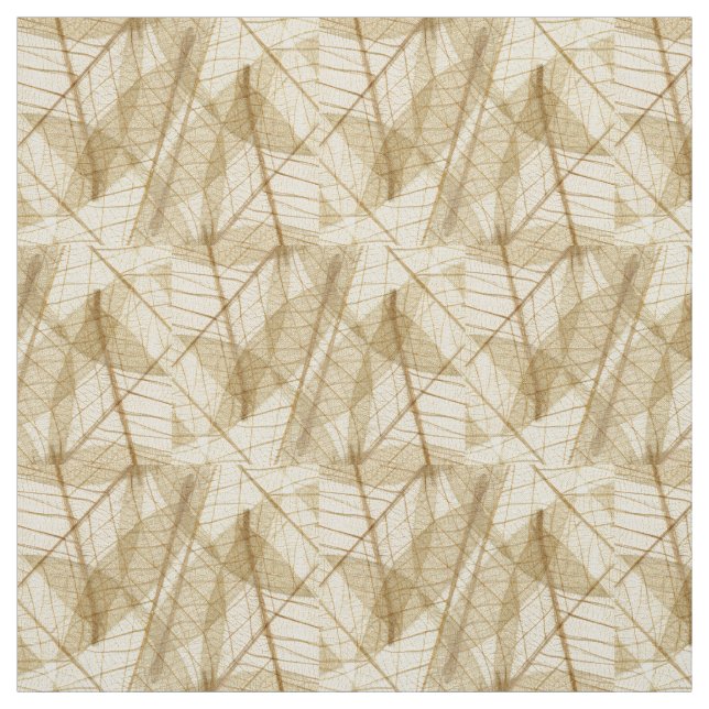 Tela Sheer Cream Beige Lace Leaves (Retal)