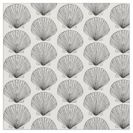 Tela Shell de vieira en blanco y negro