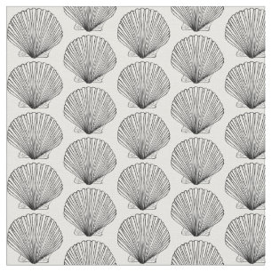 Tela Shell de vieira en blanco y negro