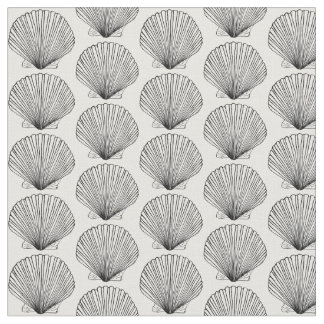 Tela Shell de vieira en blanco y negro