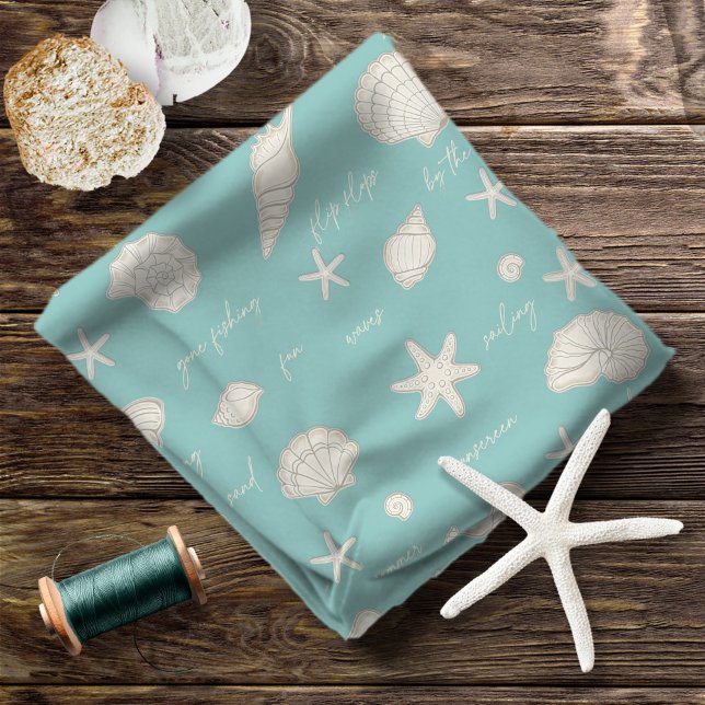 Tela Shells Starfish Sun Fun Textos Ivory ID918 (Subido por el creador)
