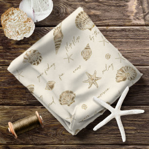 Tela Shells Starfish Sun Fun Textos Sandstone ID918