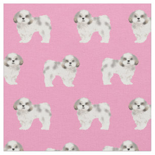 Tela shih tzu lindo perro rosa