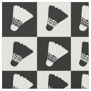 Tela Shuttlecocks en blanco y negro (baldosas grandes)