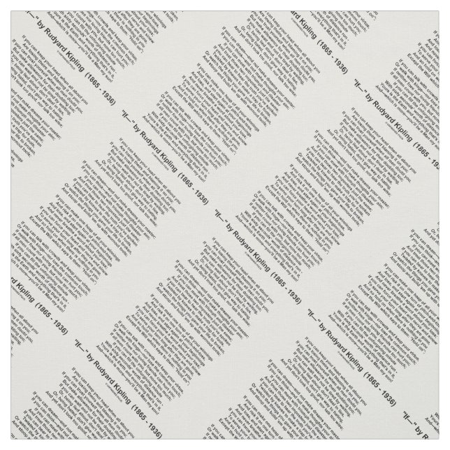 Tela Si- Poema de Rudyard Kipling (Foto sin Kipling) (Retal)