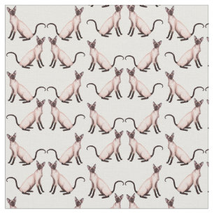 Tela siamesa deshilvanada de los gatos del gatito