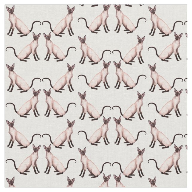 Tela siamesa deshilvanada de los gatos del gatito (De cerca)