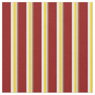 Tela Siena, gris claro, amarillo, blanco y rojo oscuro