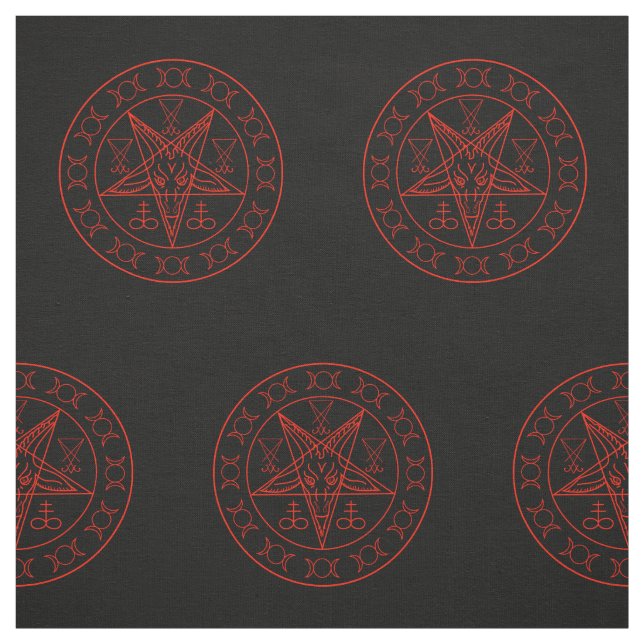 Tela Sigil de la luna triple de Baphomet y sigil del (Retal)