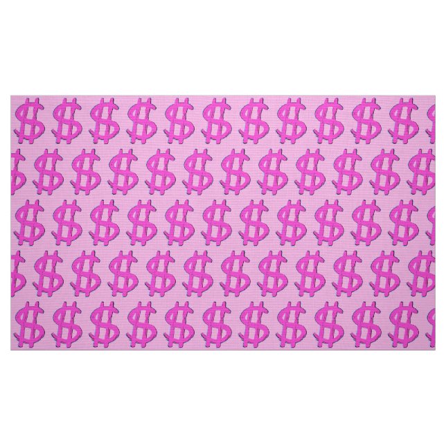 Tela Signo de dólar rosa ("Cuarto gordo" (fat quarter))