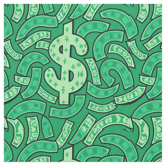 Tela signo de dólar verde amplio (De cerca)