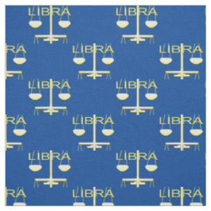 Tela Signo de estrella de balanzas de oro de Libra
