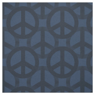 Tela Signo de la paz azul marino