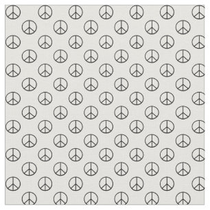 Tela Signo de la paz blanco y negro