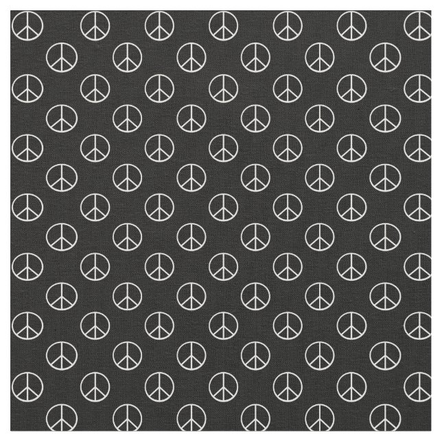 Tela Signo de la paz blanco y negro (De cerca)