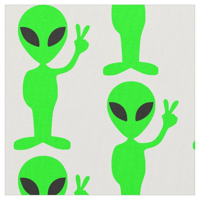 Tela signo de paz alien lindo (De cerca)