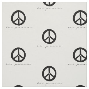 Tela Signo de paz blanco y negro