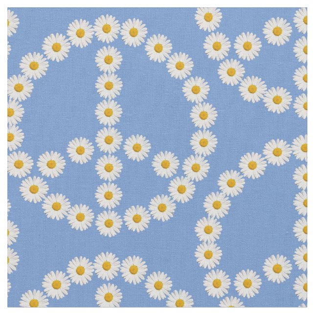 Tela signo de paz daisies daisy boho (De cerca)