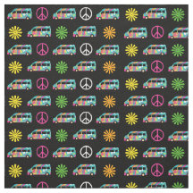 Signo de paz de bus hippie de los 70