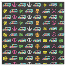 Tela Signo de paz de bus hippie de los 70