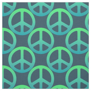 Tela Signo de paz verde azul