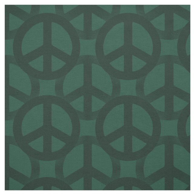 Tela Signo de paz verde oscuro (Retal)