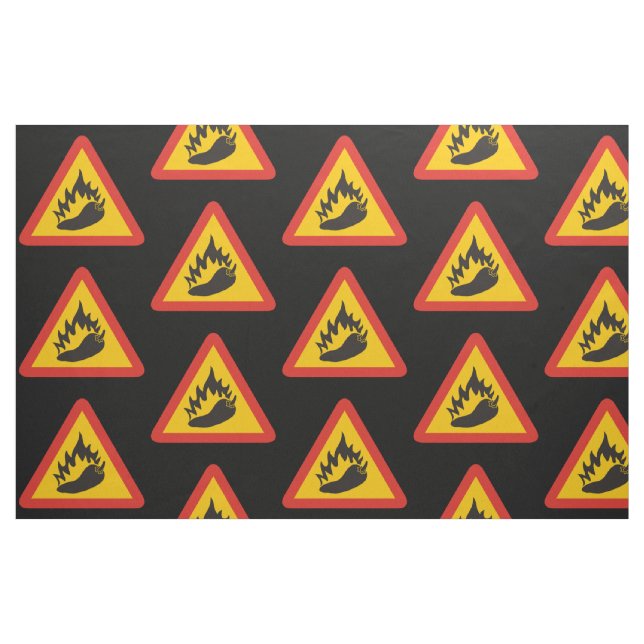 Tela Signo de peligro de pimienta caliente ("Cuarto gordo" (fat quarter))