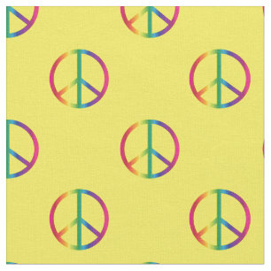 Tela Signos de Paz Arcoíris Amarillos