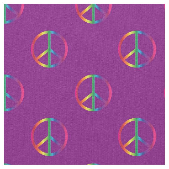 Tela Signos de Paz Arcoíris Morado (De cerca)