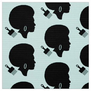 TELA SILHOUETTE AFRO HAIR CON MOTIF AFRO PICK