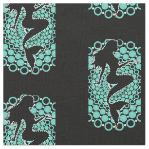 Tela Silhouette de sirena en burbujas Thunder_Cove