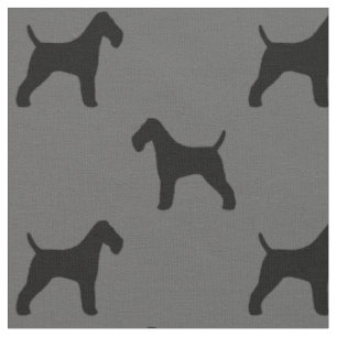 Tela Silhouettes de la Fox de los hilos Terrier Perro g