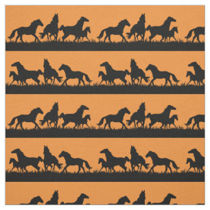 Tela Silhouettes de Mustang silvestre