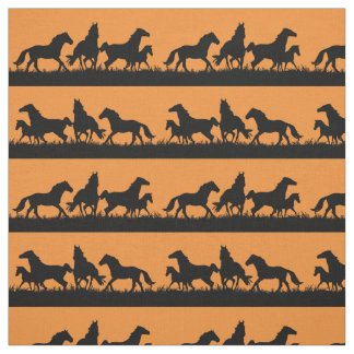 Tela Silhouettes de Mustang silvestre