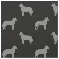Silhouettes de perro de ganado australiano gris y 