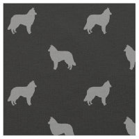 Silhouettes de perro de Tervuren belga gris y negr