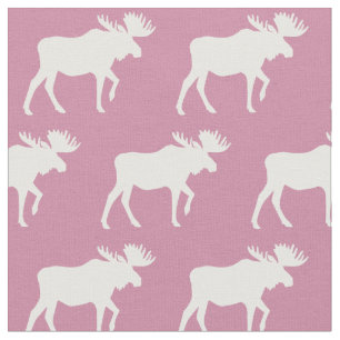 Tela Silhouettes moso bebé rosa