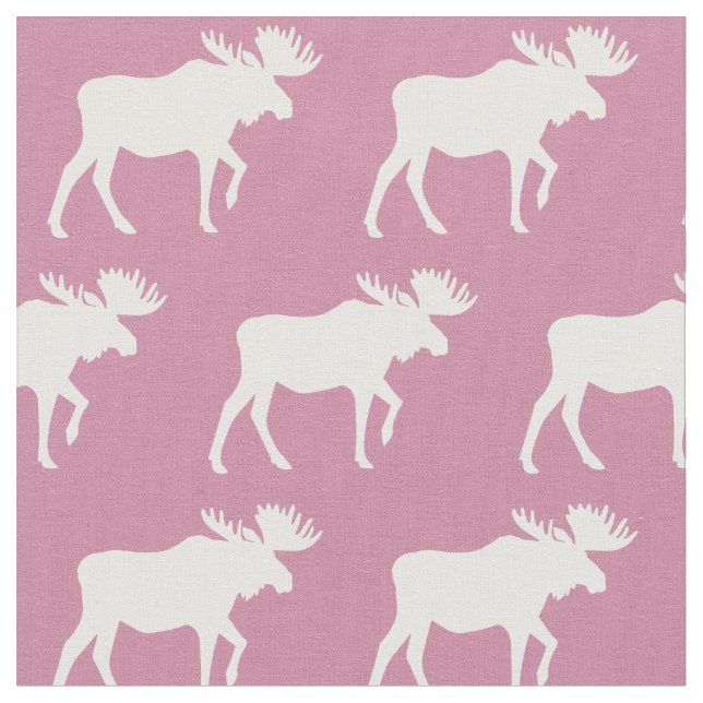 Tela Silhouettes moso bebé rosa (De cerca)