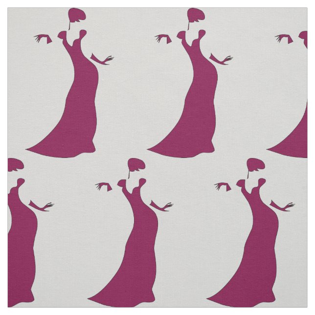 Tela Sillouette elegante de la señora (Retal)