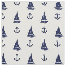 Tela Silueta azul de anclaje/velero azul de la Armada N