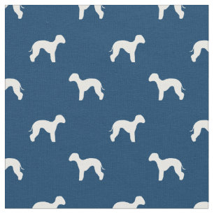 Tela silueta azul marino del perro de acostador