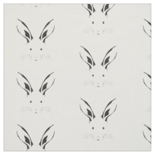 Tela Silueta de cara de conejo