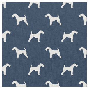 Tela silueta de la marina de perro salvaje airedale