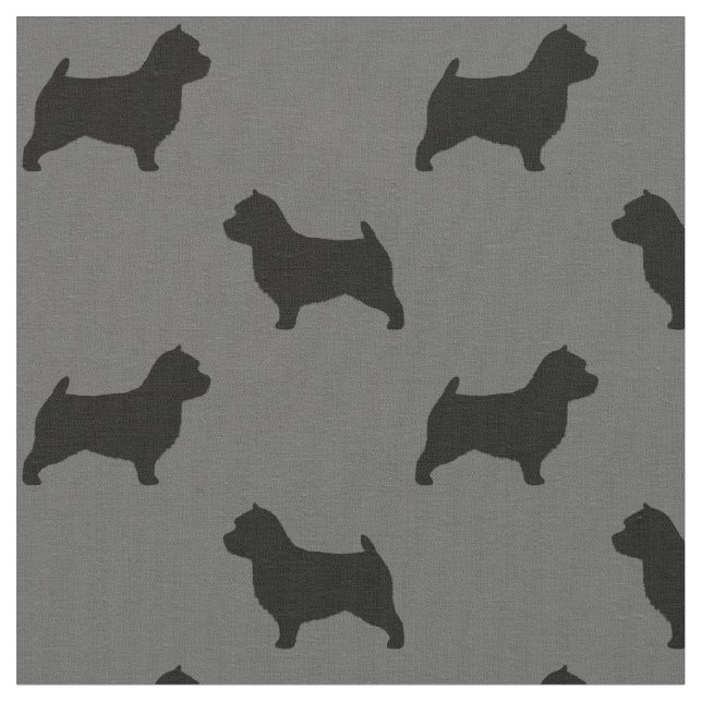 Tela Silueta de Norwich Terrier (De cerca)