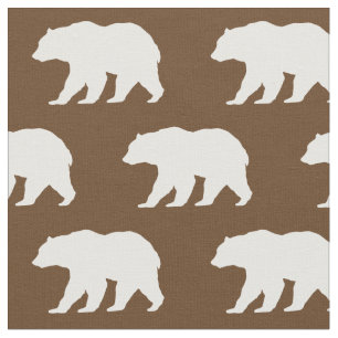 Tela Silueta de oso animales del bosque
