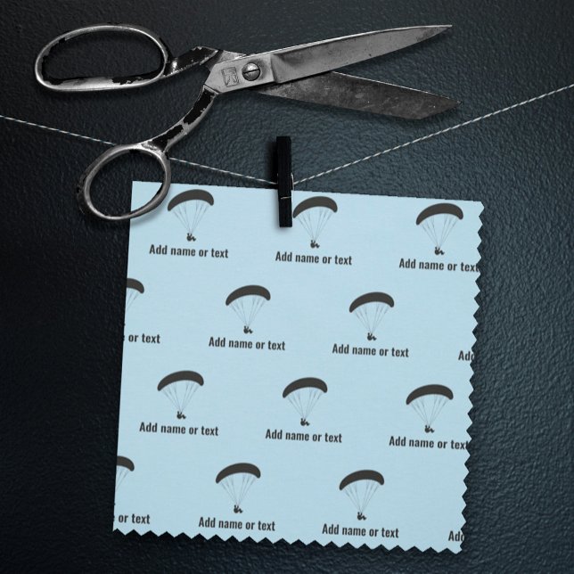 Tela Silueta de parapente y tu texto azul cielo / cualq (Subido por el creador)